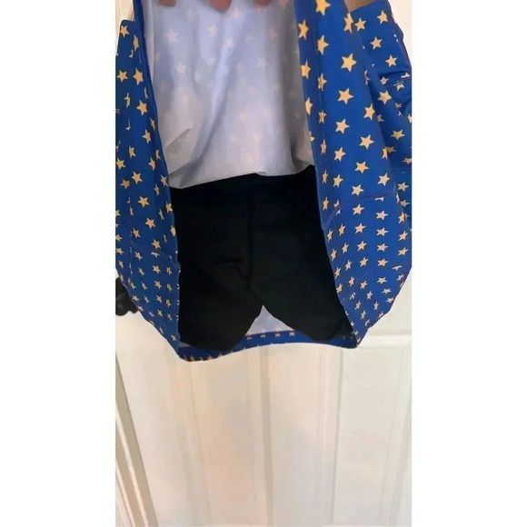 Unbranded Women’s Small Blue Gold Star Back Zipper pocket skort shorts skirts - Picture 3 of 13